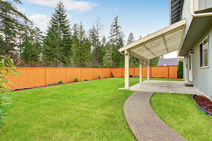 patio in the yard